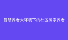 智慧养老大环境下的社区居家养老