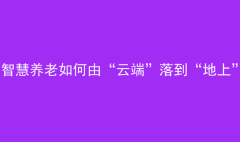 智慧养老如何由“云端”落到“地上”？