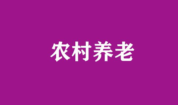 农村地区的老年人养老问题如何解决